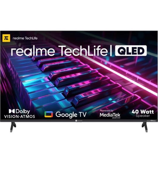 realme TechLife CineSonic Q 109 cm (43 inch) QLED Ultra HD (4K) Smart Google TV  (43UHDGQRVS3Q)