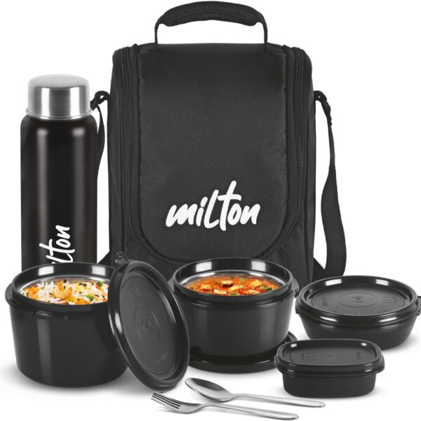 MILTON Pro Lunch Box With Insulated Fabric Jacket (180,320,450,100,750ml) 4 Containers Lunch Box  (1800 ml, Thermoware)